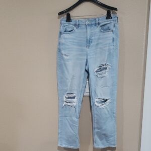 Stylish Light Blue Distressed Women Jeans